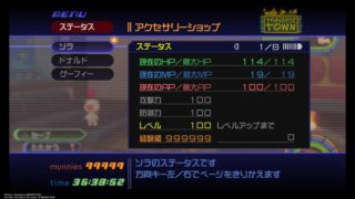 KH ステータスカンスト　ソラ